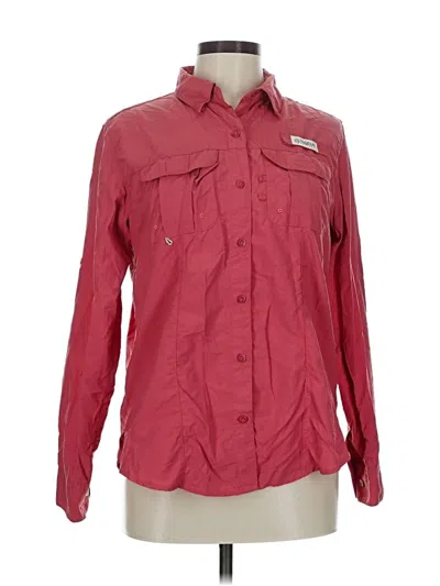 Pre-owned Magellan Outdoors Long Sleeve Button Down Shirt In Orange