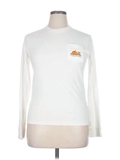 Pre-owned Vineyard Vines Long Sleeve T-shirt In White