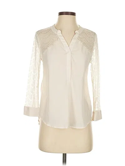 Pre-owned Neiman Marcus 3/4 Sleeve Blouse In White
