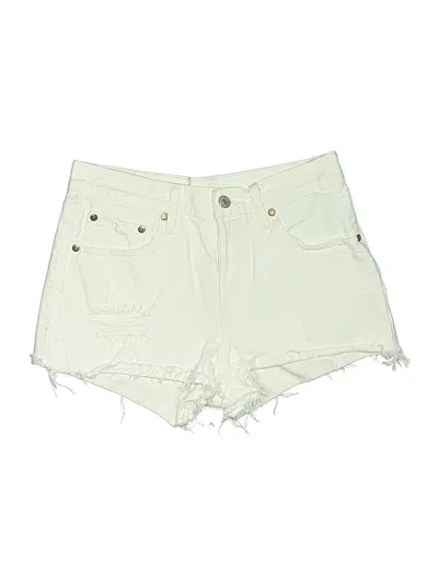 Pre-owned Levi's Denim Shorts In White