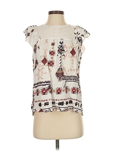 Pre-owned Hayden Sleeveless Blouse In White