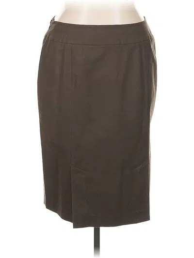 Pre-owned Lafayette 148 Formal Skirt In Brown