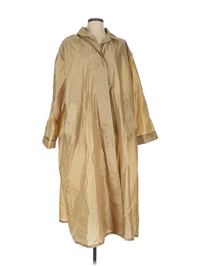 Pre-owned Aqua Green Raincoat In Gold
