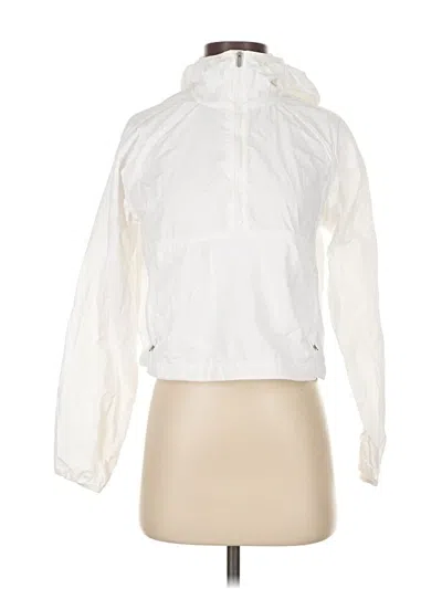 Pre-owned Athleta Windbreaker Jacket In White