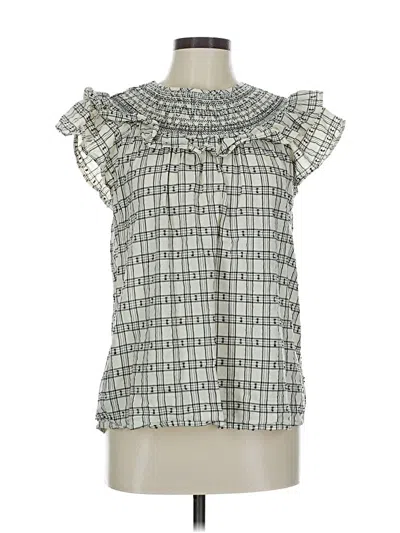 Pre-owned Ann Taylor Loft Sleeveless Blouse In Gray