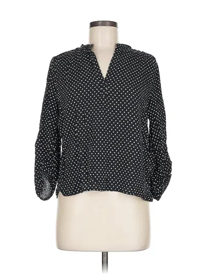 Pre-owned Gap 3/4 Sleeve Blouse In Black
