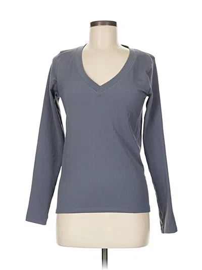 Pre-owned Athleta Long Sleeve T-shirt In Gray
