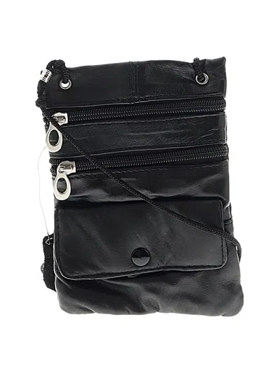 Pre-owned Unbranded Leather Crossbody Bag In Black