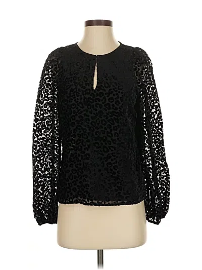 Pre-owned Banana Republic Long Sleeve Blouse In Black