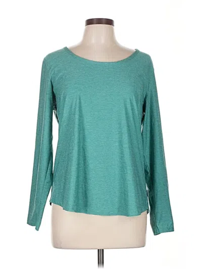 Pre-owned Eddie Bauer 3/4 Sleeve T-shirt In Blue