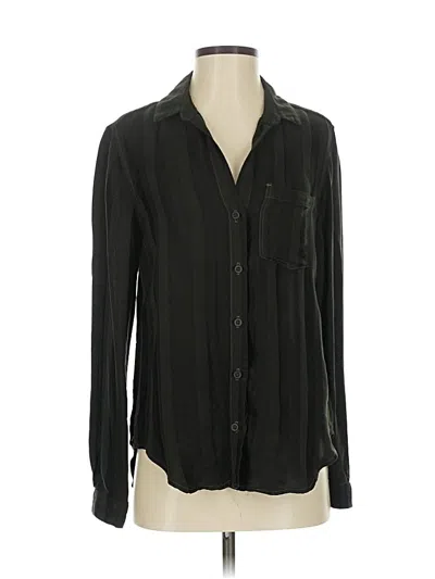 Pre-owned Bella Dahl Long Sleeve Button Down Shirt In Black