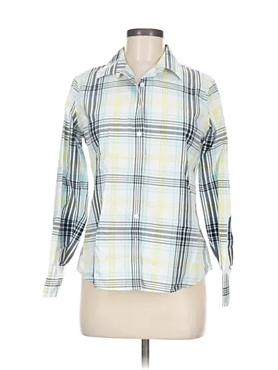 Pre-owned Lands' End Long Sleeve Button Down Shirt In Yellow
