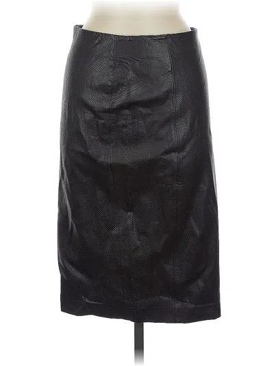 Pre-owned Zara Faux Leather Skirt In Black