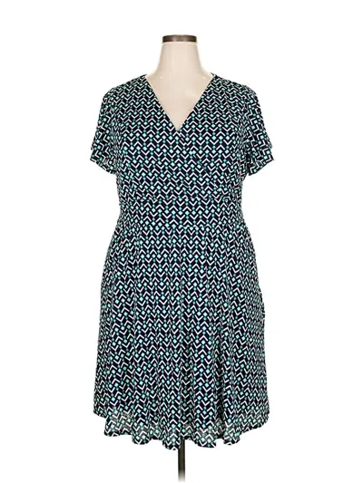 Pre-owned Lane Bryant Casual Dress In Blue