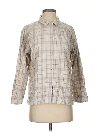 Pre-owned Uniqlo Long Sleeve Button Down Shirt In Gray