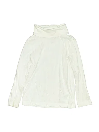 Pre-owned Crewcuts Outlet Kids' Long Sleeve Turtleneck In White