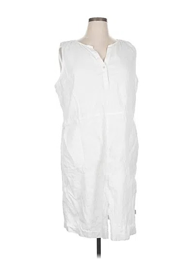 Pre-owned Eddie Bauer Casual Dress In White