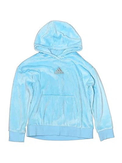 Pre-owned Adidas Originals Kids' Pullover Hoodie In Blue