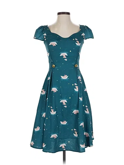 Pre-owned Assorted Brands Casual Dress In Blue