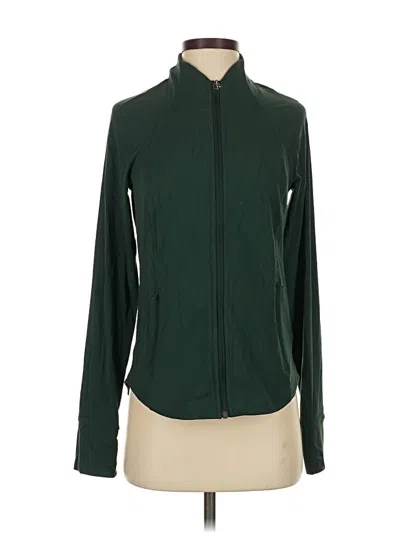 Pre-owned Athleta Track Jacket In Green