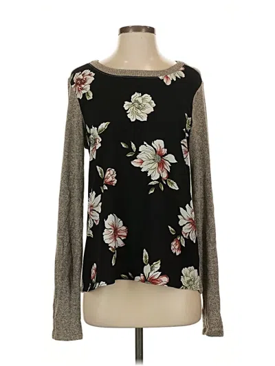 Pre-owned Kaileigh Long Sleeve Blouse In Black