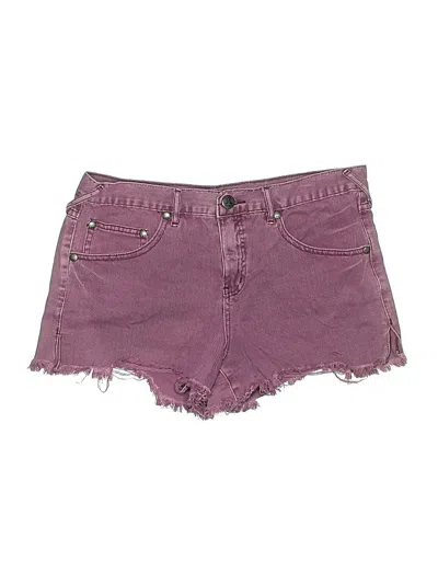 Pre-owned Free People Denim Shorts In Purple