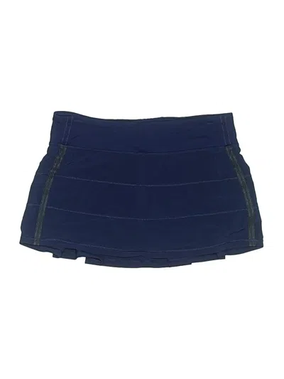 Pre-owned Lululemon Athletica Active Skort In Blue