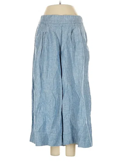 Pre-owned Gap Linen Pants In Blue