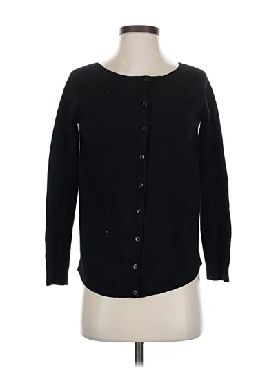 Pre-owned Splendid Cashmere Cardigan Sweater In Black