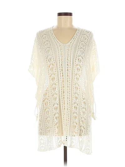 Pre-owned Cupshe Swimsuit Cover Up In White