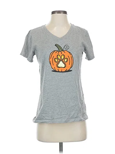 Pre-owned Life Is Good Short Sleeve T-shirt In Gray