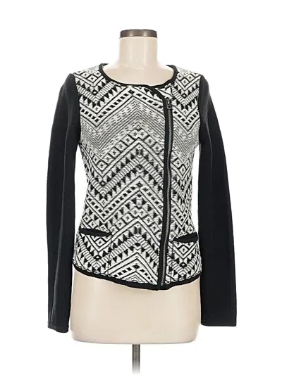 Pre-owned Lucky Brand Cardigan Sweater In Black