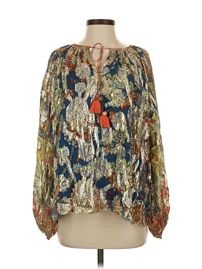 Verb By Pallavi Singhee 3/4 Sleeve Blouse In Gold