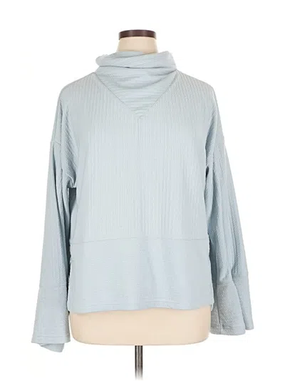 Pre-owned Tahari Long Sleeve Turtleneck In Blue