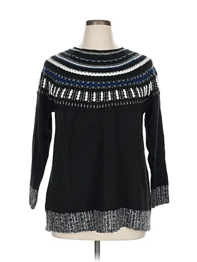 Pre-owned Cj Banks Pullover Sweater In Black