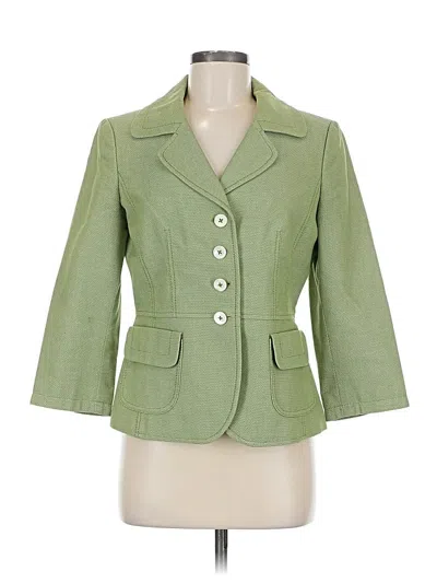 Pre-owned Ann Taylor Blazer Jacket In Green