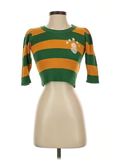 Farm Rio Cardigan Sweater In Green