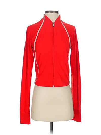 Pre-owned Athleta Cardigan Sweater In Red