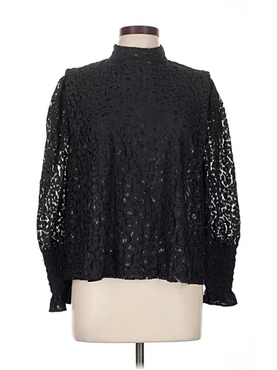 Pre-owned Ann Taylor Long Sleeve Blouse In Black