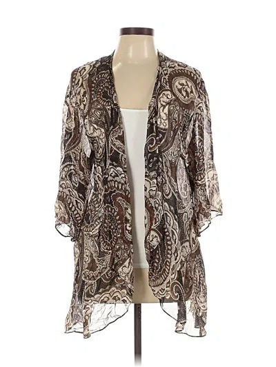 Pre-owned Chico's Kimono In Brown