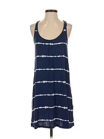 Pre-owned Artisan Ny Tank Top Blue Halter Neckline Tops