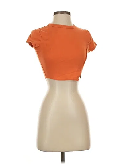 Pre-owned Garage Short Sleeve Turtleneck In Orange