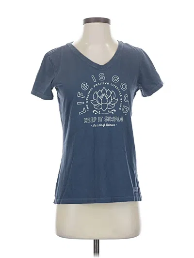 Pre-owned Life Is Good Short Sleeve T-shirt In Blue