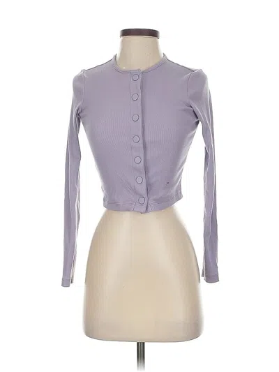 Pre-owned Outdoor Voices Cardigan Sweater In Purple
