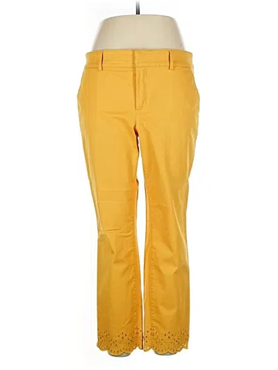 Pre-owned Ann Taylor Loft Casual Pants In Yellow