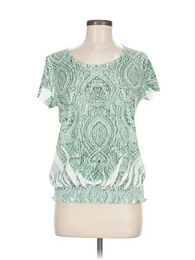 Pre-owned Chico's Short Sleeve T-shirt In Green
