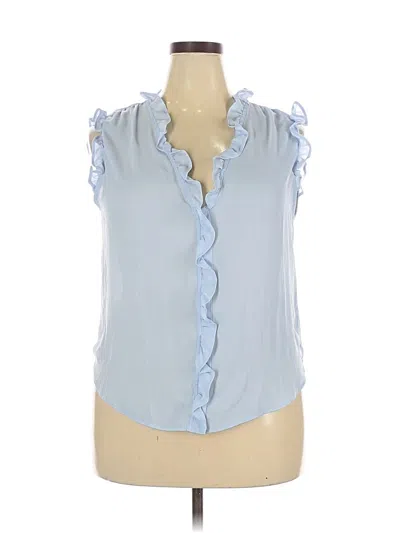 Pre-owned Dkny Sleeveless Blouse In Blue