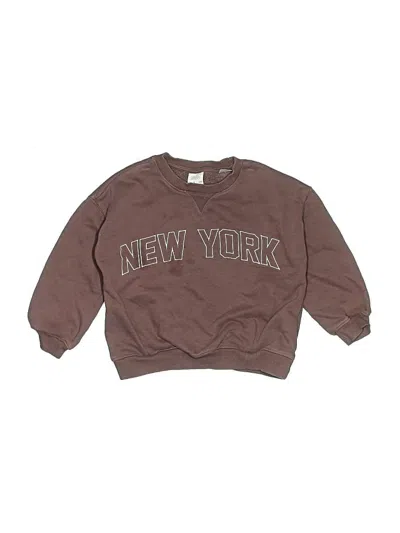 Pre-owned Zara Kids' Sweatshirt In Brown