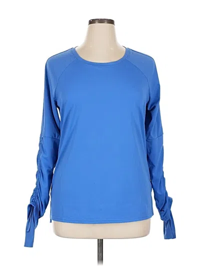 Pre-owned Fabletics Long Sleeve T-shirt In Blue