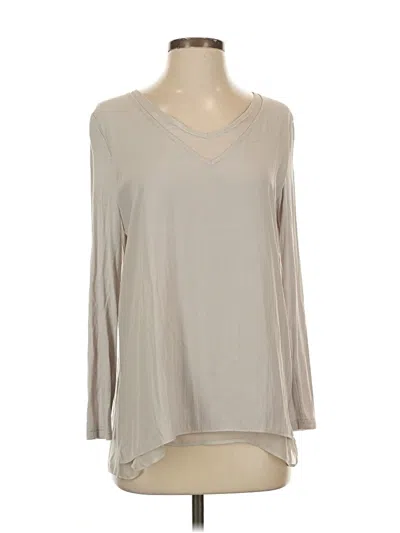 Pre-owned Lola And Sophie Long Sleeve Blouse In Gray